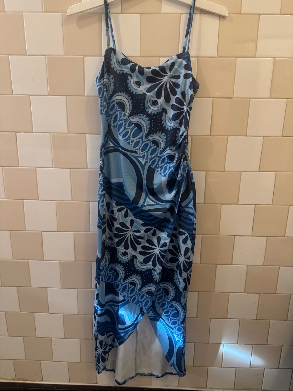 Urban Outfitters Blue Patterned Maxi Dress